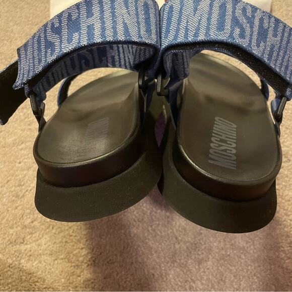 Moschino Logo Tape Platform Sandals - Picture 5 of 10